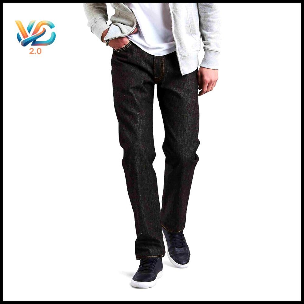 Classic Straight Leg Jeans Retro Minimal Chic Casual Night Out